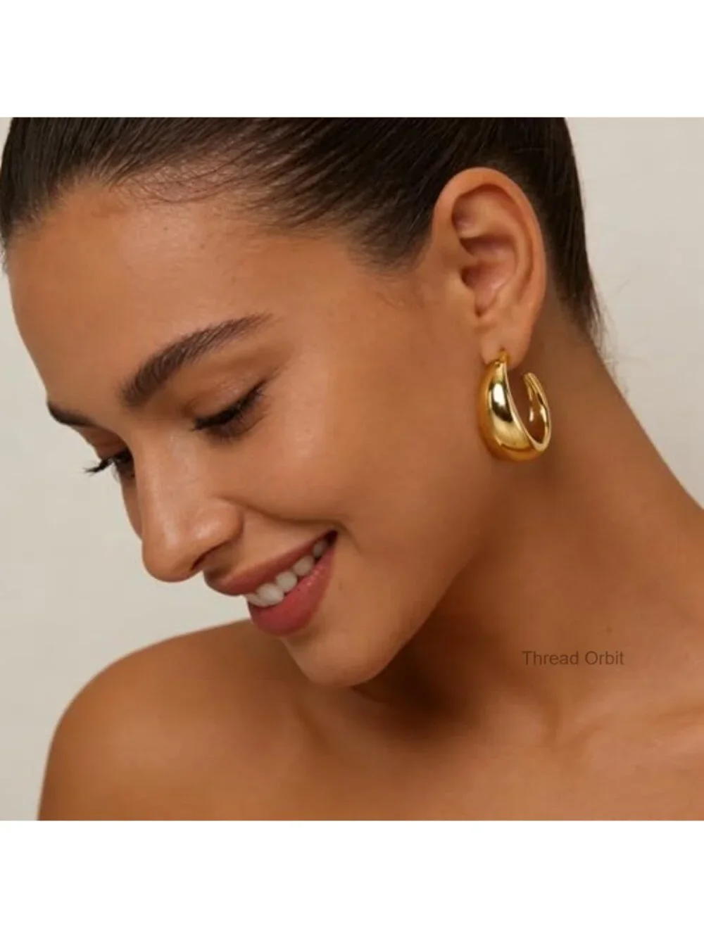 12 Pairs Chunky Silver Hoop Earrings Set for Women, Lightweight Thick Open